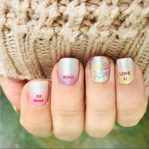 *Retired* Color Street: Sweet Talker | Valentine’s Day Candy Hearts Pink Yellow